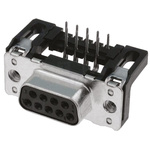 HARTING D-Sub Standard 9 Way Right Angle Through Hole D-sub Connector Socket, 2.74mm Pitch, with 4-40 UNC, Female Screw