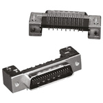 3M MDR 102 26 Way Right Angle Through Hole D-sub Connector Plug, 1.27mm Pitch