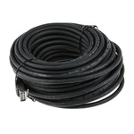 RS PRO Black Cat6 Cable FTP LSZH Male RJ45/Male RJ45, Terminated, 15m
