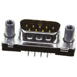TE Connectivity Amplimite HD-20 9 Way Through Hole D-sub Connector Plug, 2.743mm Pitch, with 4-40 UNC, Female Screw Lock