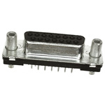 TE Connectivity Amplimite HD-20 15 Way Through Hole D-sub Connector Socket, 2.74mm Pitch, with 4-40 UNC PCB Retention