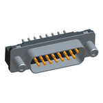 TE Connectivity Amplimite HD-20 15 Way Through Hole D-sub Connector Plug, 2.74mm Pitch, with 4-40 UNC, Female Screw Lock