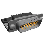 TE Connectivity Amplimite HD-20 15 Way Right Angle Through Hole D-sub Connector Plug, with Mounting Screw