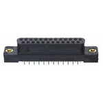 TE Connectivity Amplimite HD-20 25 Way Through Hole D-sub Connector Socket, 2.77mm Pitch, with 4-40 UNC, Threaded Insert