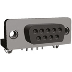 TE Connectivity Amplimite HD-20 9 Way Right Angle Through Hole D-sub Connector Socket, 2.743mm Pitch, with 4-40 UNC