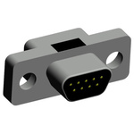 Norcomp MICRO-D 9 Way Through Hole D-sub Connector Plug, 1.27mm Pitch