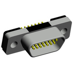 Norcomp MICRO-D 15 Way Through Hole D-sub Connector Socket, 1.27mm Pitch