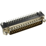 Harting D-Sub 15 Way Right Angle Through Hole D-sub Connector Plug, 2.77mm Pitch, with 4-40 UNC Screwlocks