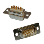 Norcomp 172 15 Way Panel Mount D-sub Connector Plug, 2.54mm Pitch