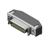 JAE DF02 20 Way Right Angle Through Hole D-sub Connector Socket, 1.27mm Pitch
