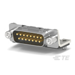 TE Connectivity 15 Way Right Angle Through Hole D-sub Connector Plug