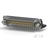 TE Connectivity 25 Way Right Angle Through Hole D-sub Connector Plug, 2.77mm Pitch