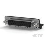 TE Connectivity Amplimite HD-20 25 Way Right Angle Through Hole D-sub Connector Socket, 2.77mm Pitch