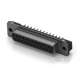 TE Connectivity Amplimite HD-20 25 Way Through Hole D-sub Connector Socket, 2.74mm Pitch