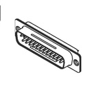 Omron XM3A 37 Way Panel Mount D-sub Connector Plug