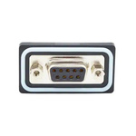 Norcomp SDF 9 Way Vertical PCB D-sub Connector Socket, 2.74mm Pitch, with 4-40 Screw Locks