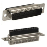 Norcomp 180 44 Way Panel Mount D-sub Connector Plug, 2.28mm Pitch