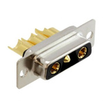 Norcomp 680M 3 Way Panel Mount D-sub Connector Socket, 2.77mm Pitch