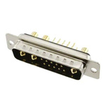 Norcomp 681M 13 Way Panel Mount D-sub Connector Plug, 2.77mm Pitch