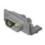 FCT from Molex 173107 2 Way Right Angle Through Hole D-sub Connector Socket, 6.86mm Pitch, with 4-40 Screw Locks