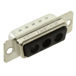 FCT from Molex 173107 3 Way Panel Mount D-sub Connector Plug, 6.86mm Pitch, with 4-40 Screw Locks