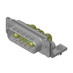 FCT from Molex 173107 7 Way Right Angle D-sub Connector Socket, 2.54mm Pitch, with 4-40 Screw Locks