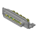 FCT from Molex 173107 9 Way Right Angle D-sub Connector Socket, 2.54mm Pitch, with 4-40 Screw Locks
