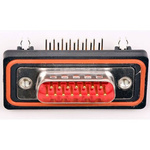 FCT from Molex 172704 15 Way Through Hole D-sub Connector Plug, 2.84mm Pitch, with 4-40 Screw Locks