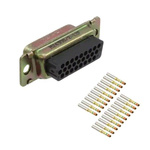 Amphenol India M24308 26 Way Panel Mount D-sub Connector Socket, 2.29mm Pitch, with 4-40 Screw Locks