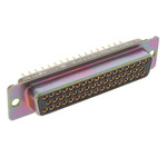 Amphenol India M24308 50 Way Panel Mount D-sub Connector Socket, 2.77mm Pitch, with 4-40 Screw Locks