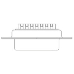 FCT from Molex 173109 50 Way Panel Mount D-sub Connector Plug, 2.84mm Pitch