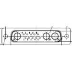 FCT from Molex 172704 10 Way Panel Mount D-sub Connector Plug, 2.84mm Pitch