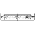 FCT from Molex 172704 7 Way Panel Mount D-sub Connector Socket, 2.84mm Pitch
