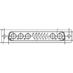 FCT from Molex 172704 12 Way Panel Mount D-sub Connector Plug, 2.84mm Pitch