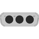 FCT from Molex 173107 7 Way Right Angle Through Hole D-sub Connector Plug, 6.86mm Pitch