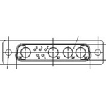 FCT from Molex 172704 5 Way Panel Mount D-sub Connector Socket, 2.84mm Pitch