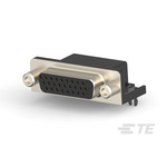 TE Connectivity 26 Way Right Angle D-sub Connector Socket, 2.29mm Pitch, with Boardlocks