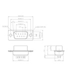 Amphenol ICC G17S 9 Way D-sub Connector Plug