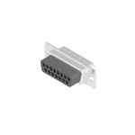 CONEC 5 Way Through Hole D-sub Connector Plug, with Mounting Hole