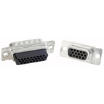 CONEC 62 Way Through Hole D-sub Connector Plug, with Mounting Hole