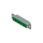 CONEC 5 Way Through Hole D-sub Connector Plug, with Mounting Hole