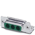 Phoenix Contact 3 Way Angled Panel Mount D-sub Connector Socket, 6.86mm Pitch