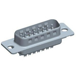 Amphenol ICC DP 15 Way Cable Mount D-sub Connector Plug, 2.74mm Pitch