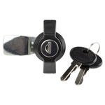 RS PRO Panel to Tongue Depth 8.5mm Black Cabinet Lock, Key to unlock
