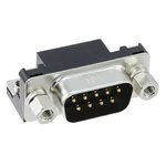 Hirose RD*D 9 Way Right Angle Through Hole D-sub Connector Plug, 2.74mm Pitch