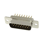 Hirose SD 15 Way Through Hole D-sub Connector Plug, 2.74mm Pitch