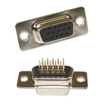 Norcomp 180 15 Way Panel Mount D-sub Connector Plug, 2.29mm Pitch