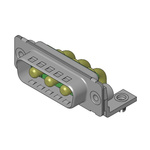 FCT from Molex 173107 3 Way Right Angle D-sub Connector Socket, 6.86mm Pitch, with 4-40 Screw Locks