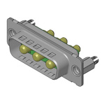 FCT from Molex 173107 3 Way D-sub Connector Socket, 6.86mm Pitch, with 4-40 Screw Locks