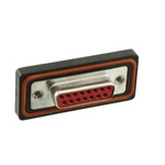 FCT from Molex 173110 15 Way Panel Mount D-sub Connector Socket, 2.84mm Pitch, with 4-40 Screw Locks